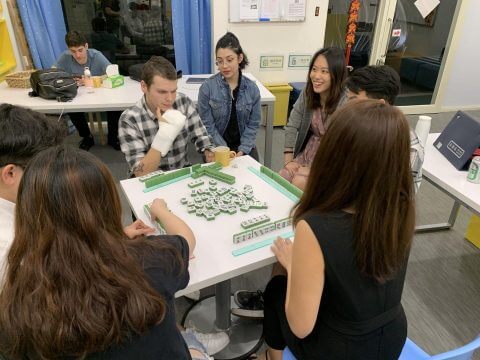 LTL Students in Taipei enjoying Mahjong night!